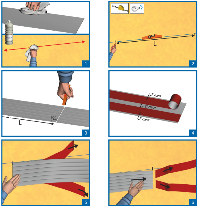 Installation lisse murale